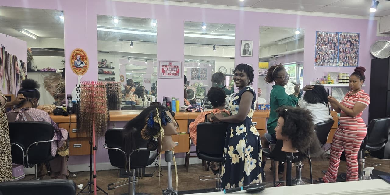 The Akwaba Hair Braiding team