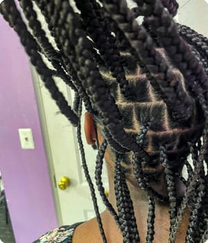 Box braids by Akwaba Hair Braiding