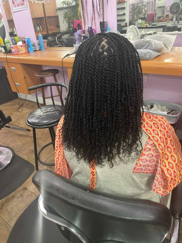 Women's twists by Akwaba Hair Braiding