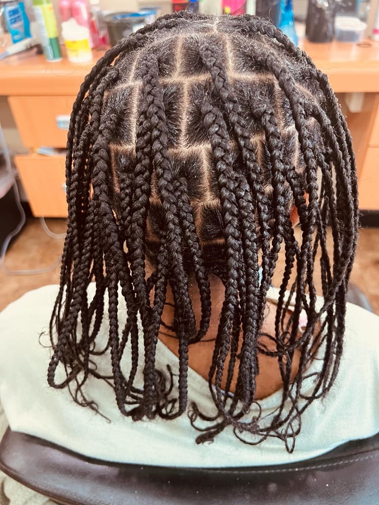 Men's box braids by Akwaba Hair Braiding