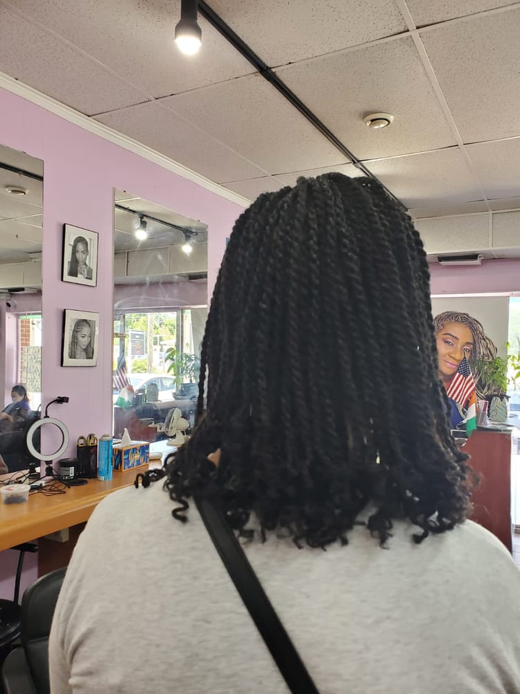 Women's twists by Akwaba Hair Braiding