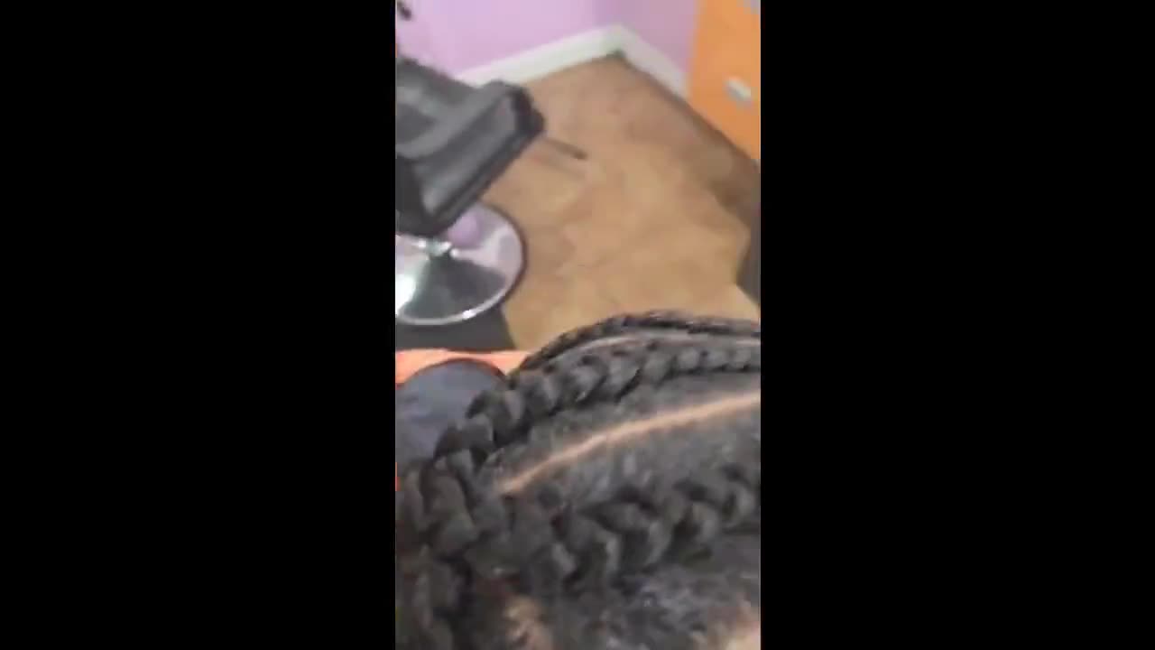 Thick Cornrows video by Akwaba Hair Braiding